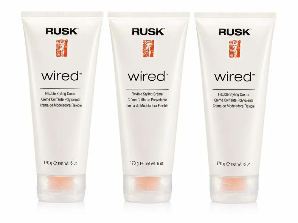 3x RUSK Wired Flexible Styling Creme 6 oz 170g Hair Styling Cream
